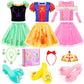 Meland Princess Dress Up - Dress Up Clothes For Girls With Princess Toys, Christmas Birthday Gift For Girls Age 3-8 Year Old