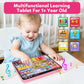 Peacurh Trilingual Learning Toy Tablet, Musical Plastic, Medium Size, Pink, Model 35847M, Montessori Speech Therapy Toy for Ages 1-3