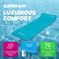 TRC Recreation Sunsation 1.75  Thick Vinyl Coated Foam Swimming Pool Float Mat mature-themed Lounger with Built-In Roll Pillow  Tropical Teal