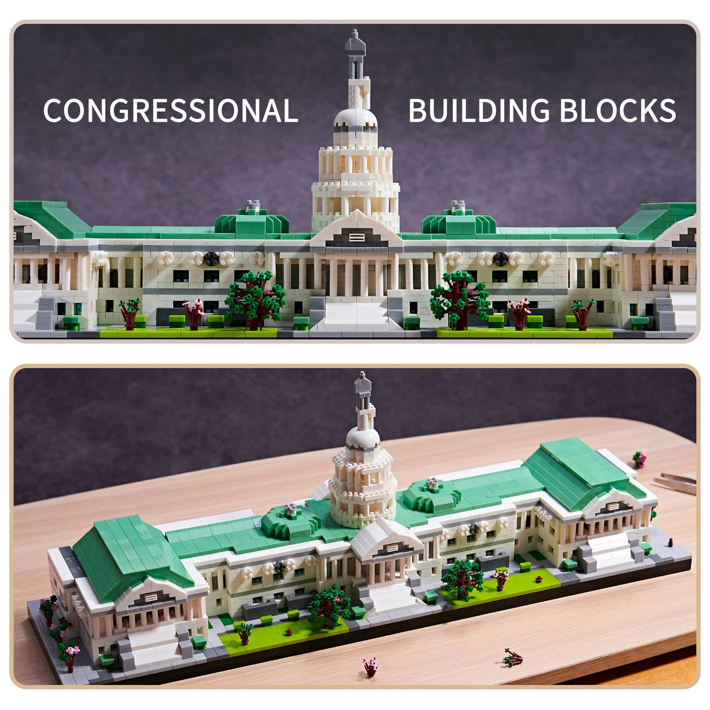 Lukhang Gift Architecture Capitol Building Model Set - 3630Pcs | Micro Blocks | Detailed Designs | Display-Worthy | Great Gift F