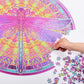 Bgraamiens Puzzle-Zentangle Dragonfly-1000 Pieces Vivid Dragonfly Round Mandala Puzzle Color Challenge Jigsaw Puzzles
