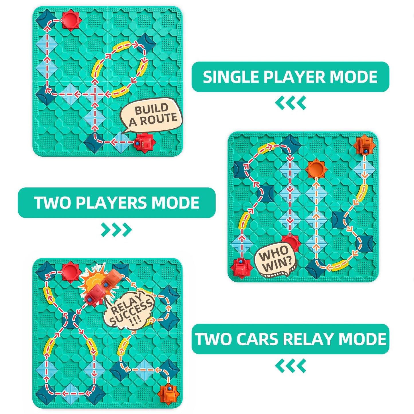 Logical Road Builder, Large Stem Games Board Game For 4 5 6 7 Years, Montessori Toys For 3+ Year Old, Maze Racer Gifts For Kids