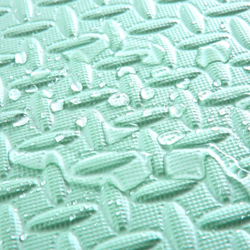 Tamiplay Foam Play Mat For Baby, Eva Soft Non-Toxic Baby Playmat, Interlocking Floor Mats, Solid Colored Foam Puzzled Floor Mats, Baby Play Mat Exercise Mats, 16 Tiles(White/Green/Light Blue)