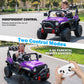 RunFast 24v Kids Ride on Car with Parent Remote Control Electric Ride on Toys for Kids 3-5 3.7mph Max Speed Battery Powered Large Seat with Safety Belt Aux Port Gift for Boy&Girl (Purple  24V)