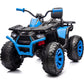 Hikiddo 12V Kids 4 Wheeler Atv, 2-Seater Electric Atv Four Wheeler For Big Kids With Bluetooth, 14.4'' Big Wheels - Blue