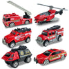 Diecast Fire Rescue Truck Vehicle Set, Alloy Metal Fire Truck Model Car Toys, Realistic Mini Rescue Emergency Fire Truck Car Toy
