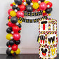 Toniful Mouse 2Nd Birthday Party Supplies Red Yellow Black Balloon Box With Letters, Red Mouse Theme Two Years Old Birthday Part