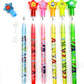 TINYMILLS 24 Pcs Airplane Multi Point Stackable Pencil with Eraser for Airplane Airshow Birthday Party Favor Prize Carnival Good