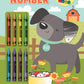 Bendon 32-Page Color by Number Coloring and Activity Book with 8 Crayons 49931