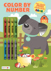 Bendon 32-Page Color by Number Coloring and Activity Book with 8 Crayons 49931