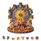 Jigfoxy Wooden Puzzles for mature-themeds  Circus Ferris Wheel Wood Puzzles mature-themed  Unique Animal Shape Wooden Jigsaw Puzzles for mature-themeds  Birthday Gifts for Puzzle Lovers  Family  Friend (M-11.4 * 9.7in-175pc)