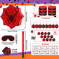Leyndo 89 Pcs Spider Party Favors for Birthday, Includes Spider Piata with Blindfold and Stick, 11.8x11.8, 12 Keychains, 12 Wris