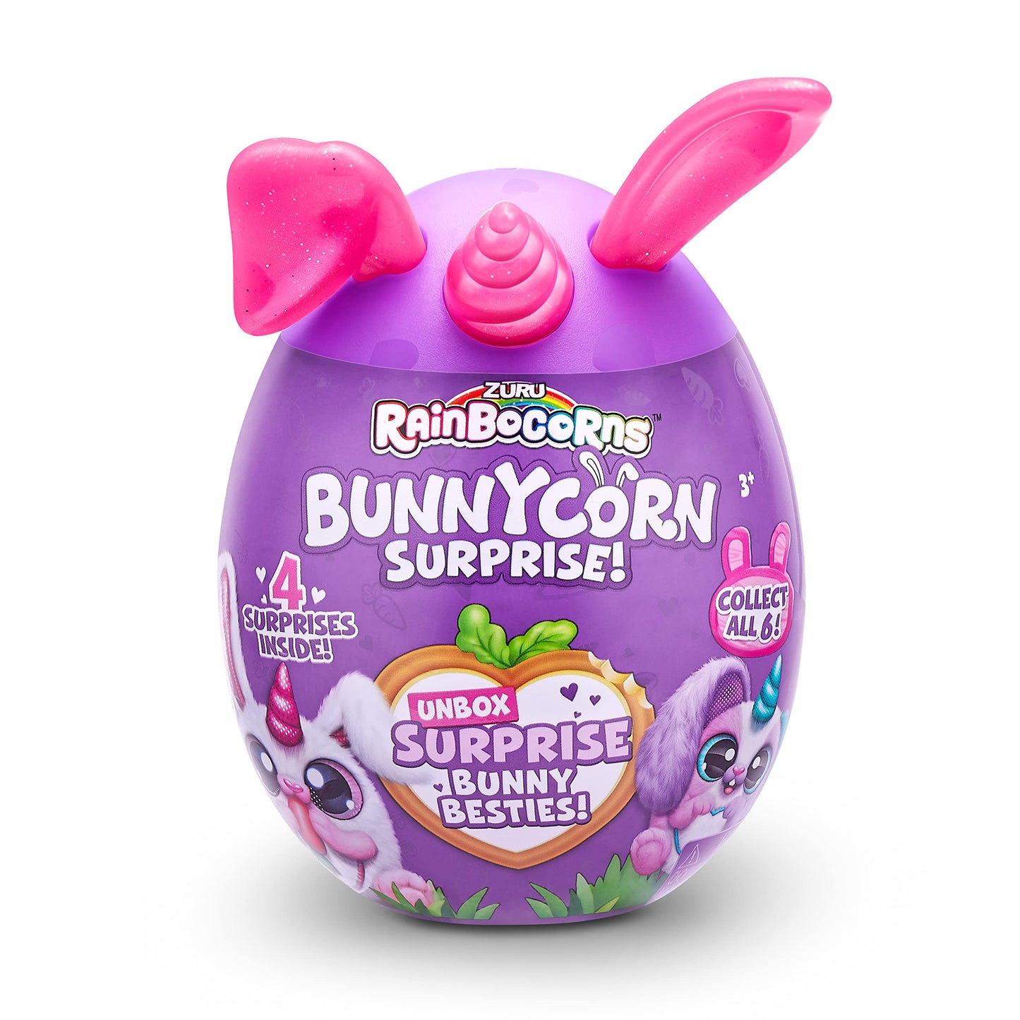Rainbocorns Bunnycorn Surprise 2 Pack - Multi Color Collectible Plush Stuffed Animal, Cotton, Ages 3+