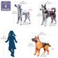 Jet Creations Inflatable Dog 3-Pack - Husky, Dalmatian & Shepherd - 30" Tall - Vinyl Halloween Decorations for Ages 3+