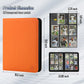 Arkeiliy Card Binder 9 Pocket  Double Sided Pockets Trading Card Binder with 30 Sleeves  enhanced Zip Trading Card Holder Collector Album Holds 540 MTG (orange)
