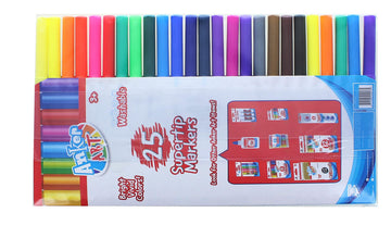 Anker Art 25 Supertip Washable Markers Set - Multi-Colored, Includes 5 Scented Markers, 1 Count