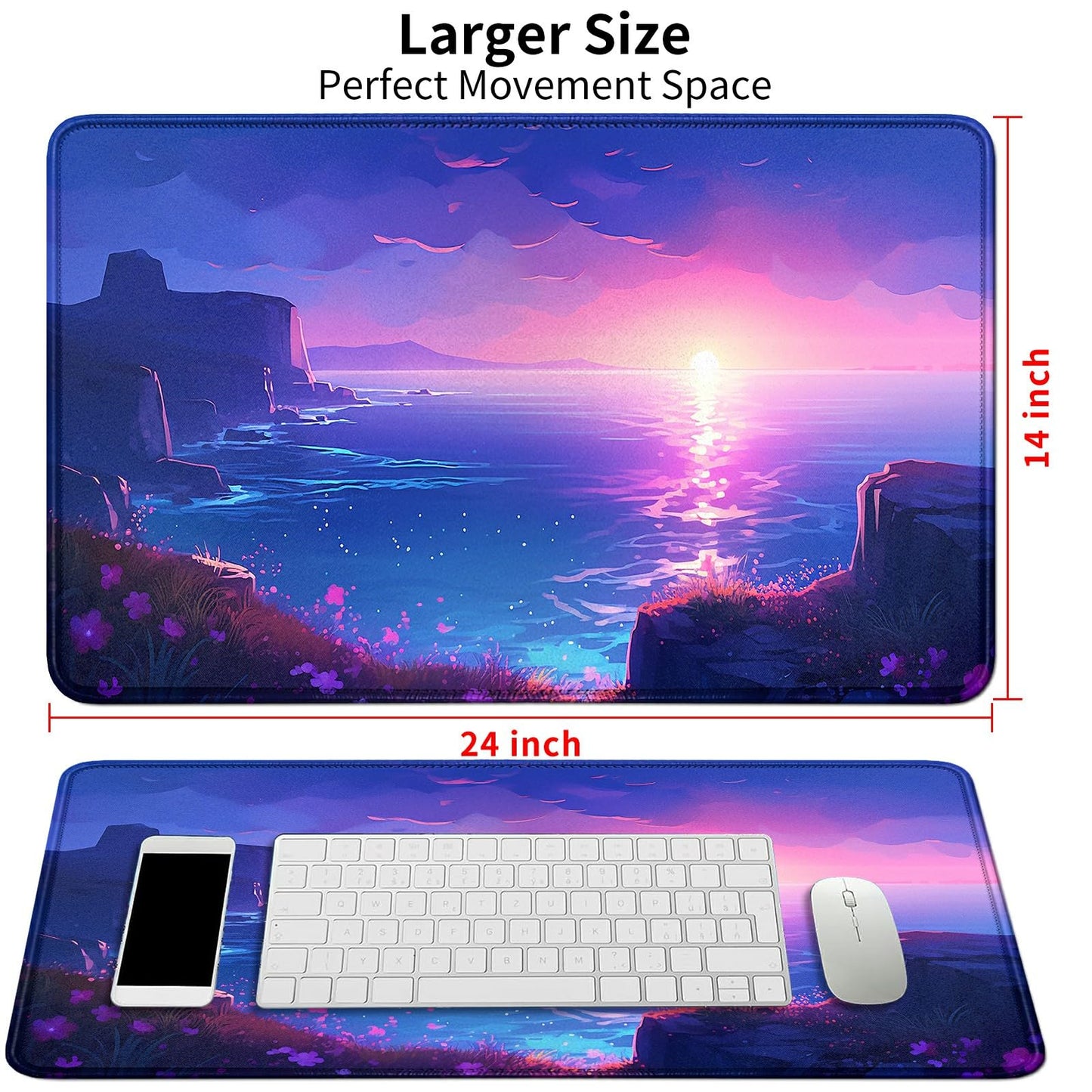 Digtiall Card Mat For Mtg & Tcg - 23.6'' X 13.8'' Playmat Mouse Pad For Trading Card Games, Rpg, Ccg - Computer Office Game Mat