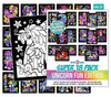 Super Pack of 18 Fuzzy Velvet Coloring Posters (Unicorn Fun Edition) - Great for Family Time, Arts and Crafts, Travel, Quiet Tim