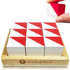 Prfcnl Iq Test Blocks - 9 Wooden Cubes In White And Red With 60 Patterns And Mobile App, Ideal For Wisc, Wais, Wppsi Prep,Educat