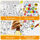 Qyeahkj Giant Summer Coloring Paper Tablecloth For Kids Huge Summer Beach World Posters Activity Large Color-In Poster Table Cov
