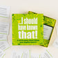 Hygge Games ...I Should Have Known That! Trivia Game Green, More Than 2 Players