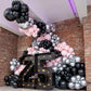 Black Balloon Garland Arch Kit 100 Pack 18/12/10/5 Inch Black Latex Balloons Different Sizes Party Balloon For Halloween Christm