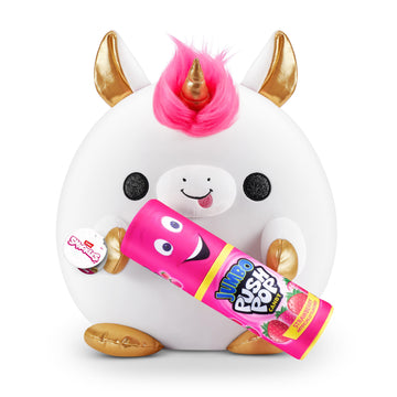 Snackles (Bazooka) Unicorn Super Sized 14 Inch Plush By Zuru, Ultra Soft Plush, Collectible Plush With Real Licensed Brands, Stuffed Animal