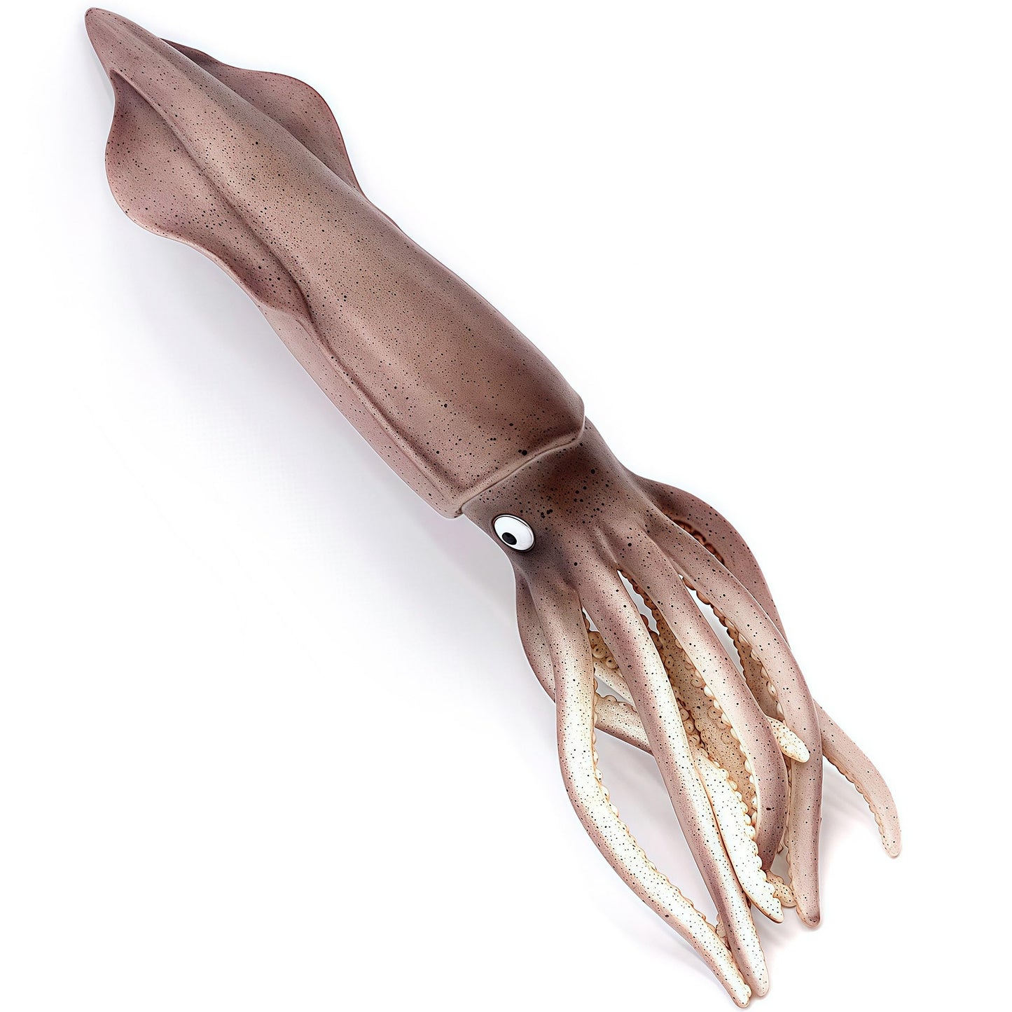 Gemini&Genius Sea Animal Squid Action Figure Toy For Kids, Soft Rubber Realistic Ocean Squid Educational And Role Play Toys For Kids And Collectors, Great Swimming And Bath Figure Toys