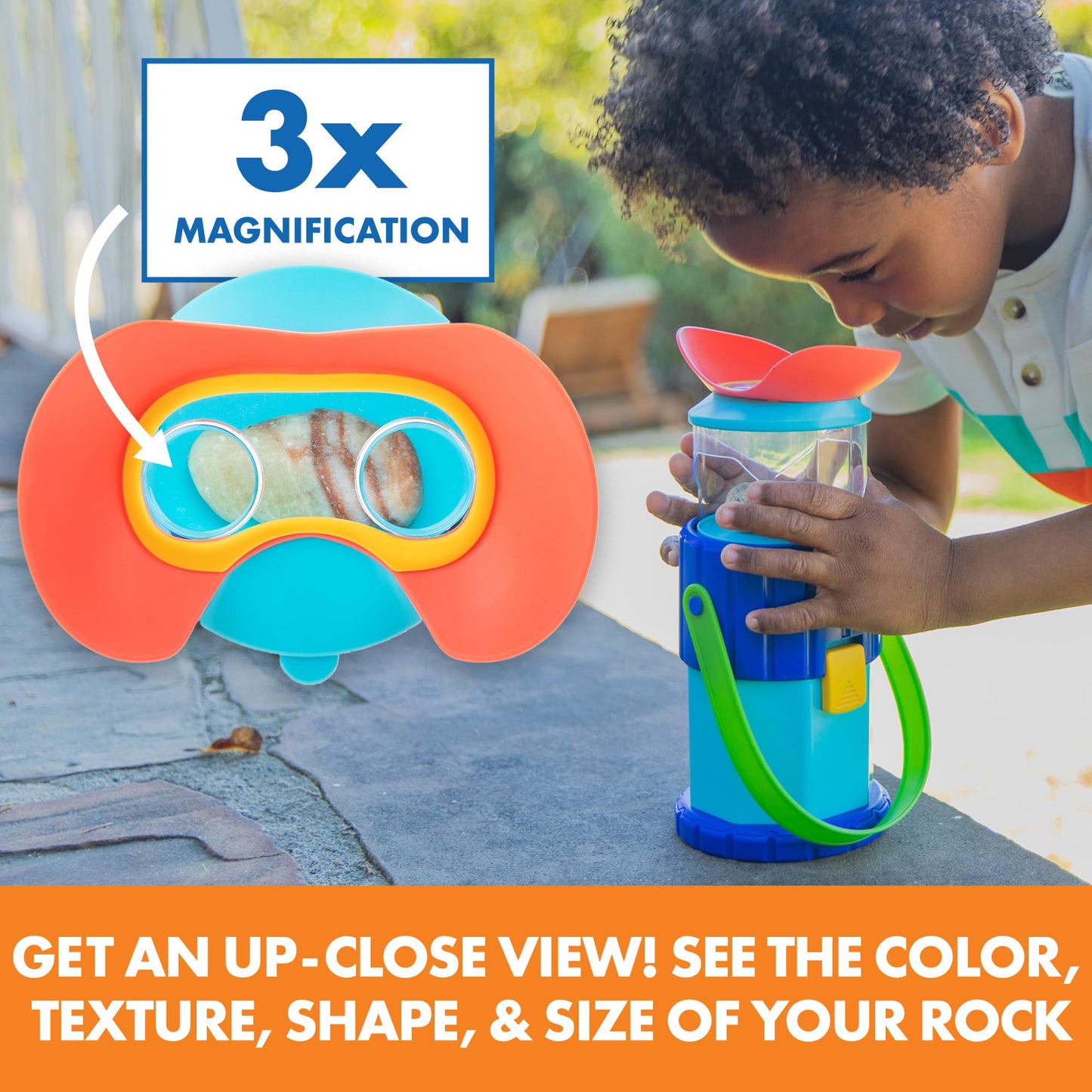 Educational Insights Geosafari® Jr. Rocknoculars™ - Rock Microscope For Kids Ages 4+, Educational Science Kits For Toddlers