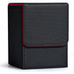 Zlca Card Deck Box For Trading Cards, Mtg Yugioh Deck Case Holds 100+ Single Sleeved Cards, Pu Leather Magnetic Card Storage Box Fits For Tcg Ccg Magic Game Cards (Black& Red)
