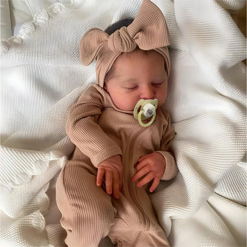 JIZHI Reborn Baby Dolls, 20 inch Soft Vinyl Baby Dolls Realistic Newborn Baby Doll Girl Real Life Baby Sleeping Dolls with Gift 