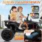 24V Kids Atv 4 Wheeler, Blissride 2 Seater Ride On Toy For Big Kids W/400W Motor, 9Ah Battery Powered, Kneepads, Bluetooth Music