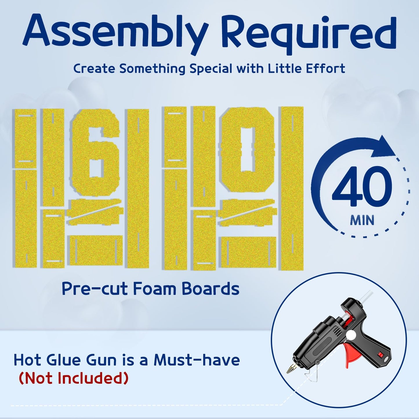 Imprsv Marquee Numbers Gold 60Th-Birthday Decorations: Large 3Ft Light Up Number 60 Birthday Decoration For Women Men Sixty Year