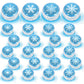 Wettarn 24 Pcs Froze Party Favors Snowflake Magic Birthday Party Supplies Winter Princess LED Lighted Yo Yo Bulk Froze Theme Toy
