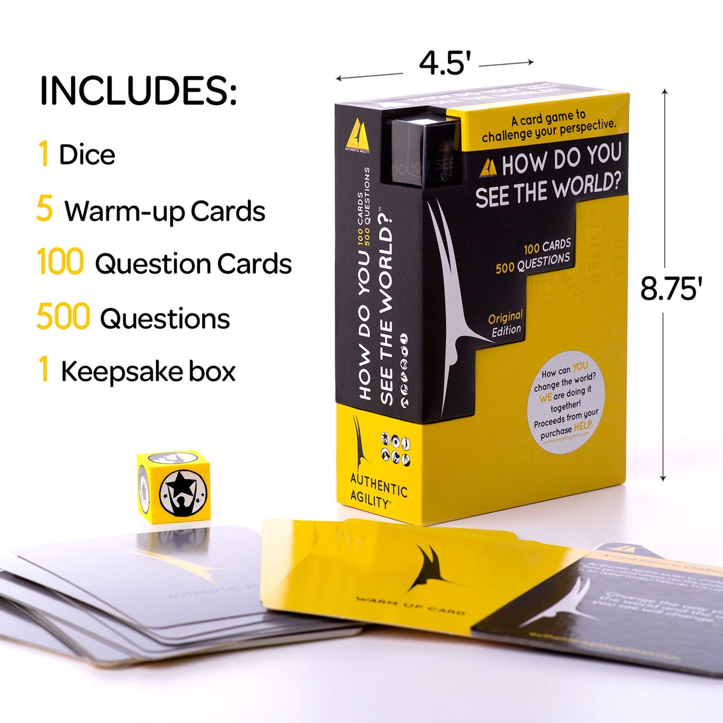 Authentic Agility Conversation Card Game (100 Cards - 500 Questions) Family Card Games For Adults, Teens, Families - Ice Breaker