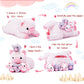 Ikasa Mommy Pig Stuffed Animal Mom And Baby Plush Toy,Cute 16' Soft Small Fluffy Mama Family Set Toys With Little Mini Babies,Gifts For Kid