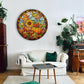 Stained Glass Puzzles For Adults,Halloween Thanksgiving Puzzle, Pumpkin Sunflower Puzzles Autumn, Fall Puzzle 1000 Pieces, Round Hard Impossible Challenging Jigsaw Puzzles