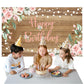 Avezano Rustic Wood Birthday Banner Happy Birthday Party Decorations Pink Floral Girls Women Banner Photo Booth Studio Props 70.