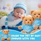 Silipull 6 Pcs Baby Shower Bear Bulk 12 Inch Stuffed Animal Bear Cute T Shirt Plush Bears Toy Gift Fluffy Decorations For Baby S