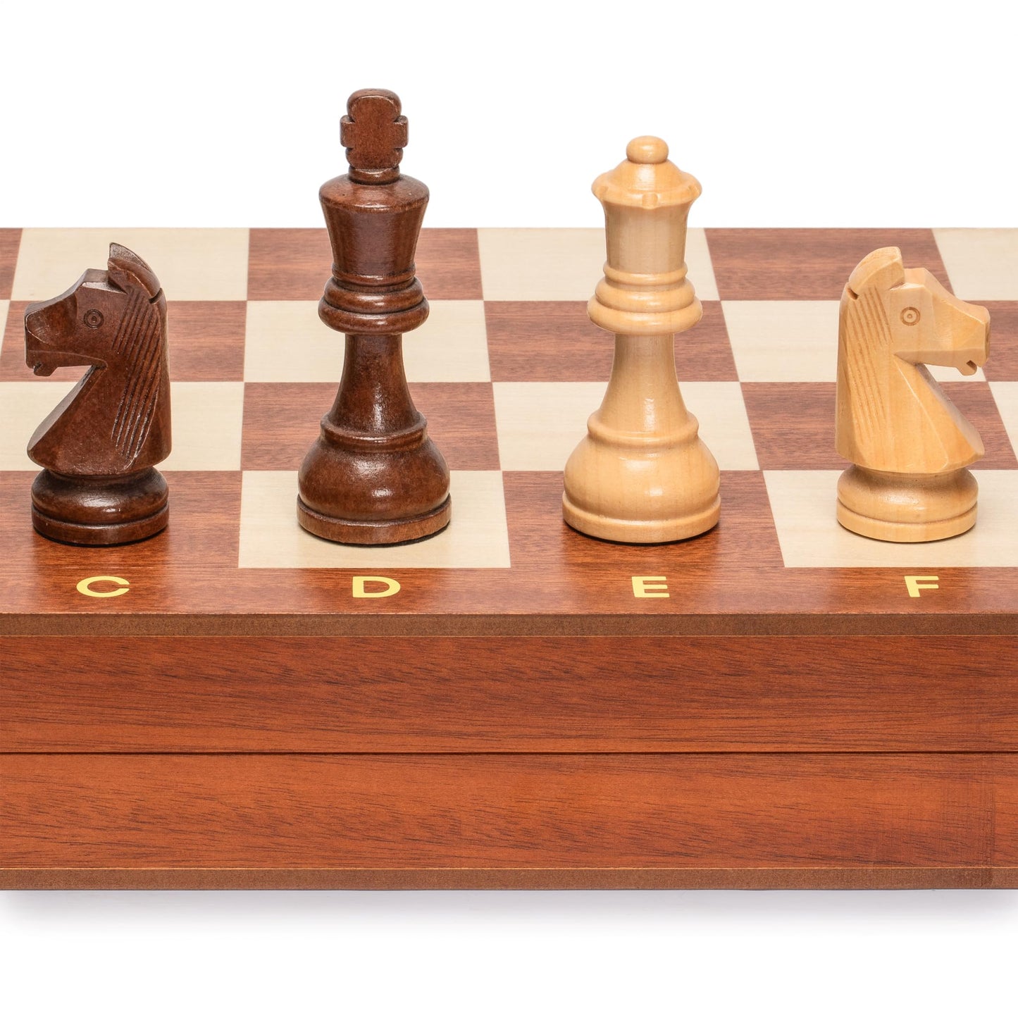 Husaria Professional Staunton No. 6 Wooden Chess Set with 2 Extra Queens - 3.9-Inch Kings, Perfect for Tournaments