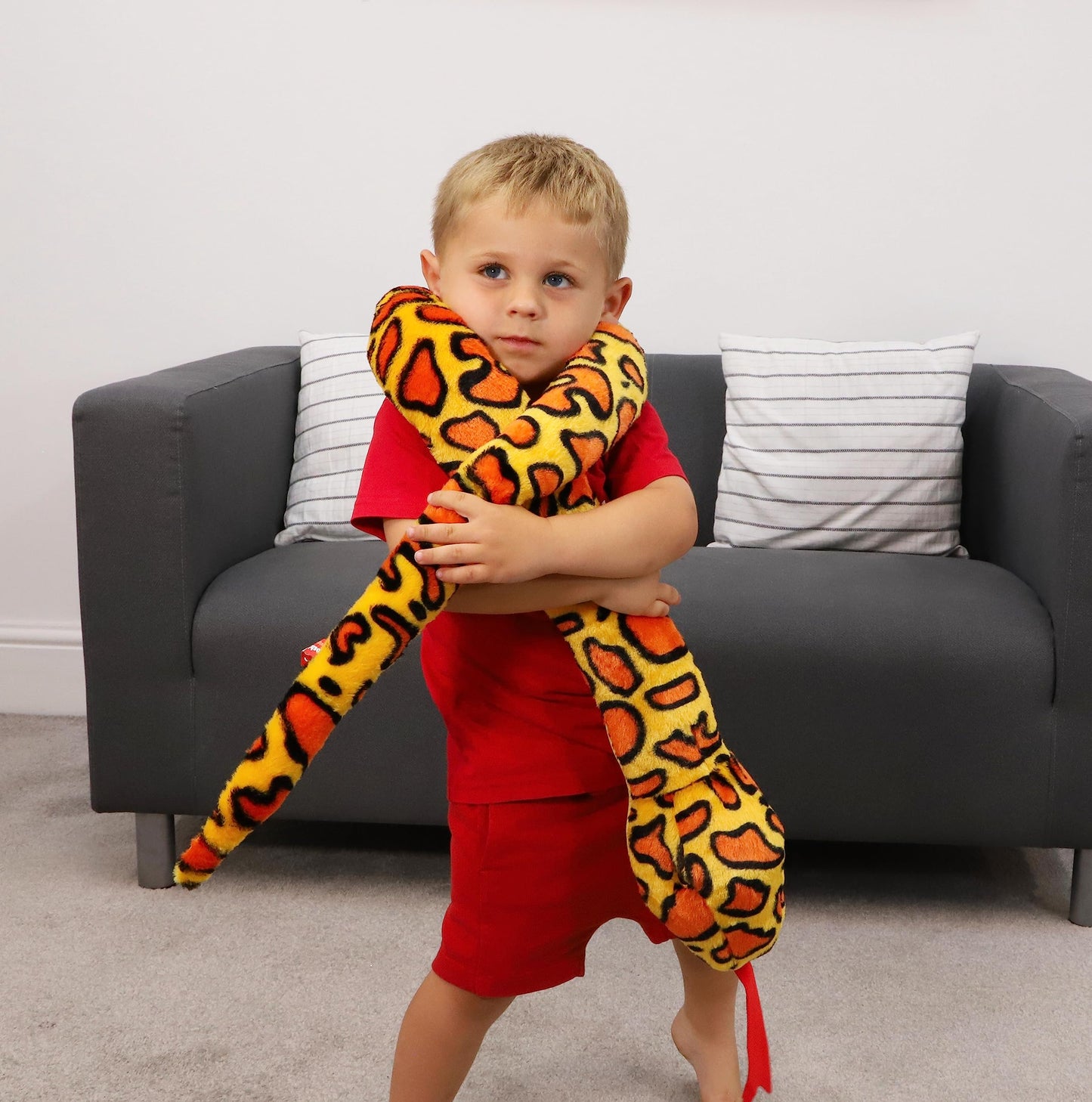 Toyland 170Cm (5.5Ft) Giant Two-Toned Plush Snake - 5 Assorted Designs - Children'S Soft Toys