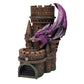 Forged Dice Co. Dragon’S Keep Dice Tower - Hand Painted Dice Rolling Tower Castle With Led Lights, Made From Heavy Duty Resin - Compatible With Dnd Accessories, D&D 5E, Standard Rpg Dice (Purple)