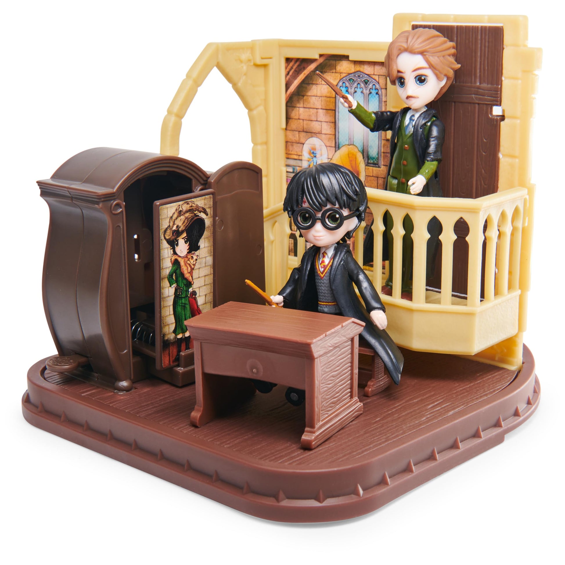 Wizarding World Harry Potter  Magical Minis Defense Against the Dark Arts Playset with 2 limited availability Figures  5 Accessories  Kids Toys for Ages 6 and up