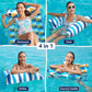 Jasonwell Inflatable Pool Hammock Float - 4 in 1 Fabric Lounger, Large, Multicolor, Model CFWHF-2848CT