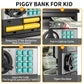 Temi Piggy Bank For Kids, Electronic Coin Money Bank For 3 4 5 6 7 8 9 10 Year Old Boys Girls Gifts, Cash Coin Can Atm Bank For Kids 5-7, Christmas Birthday Gifts (Black)