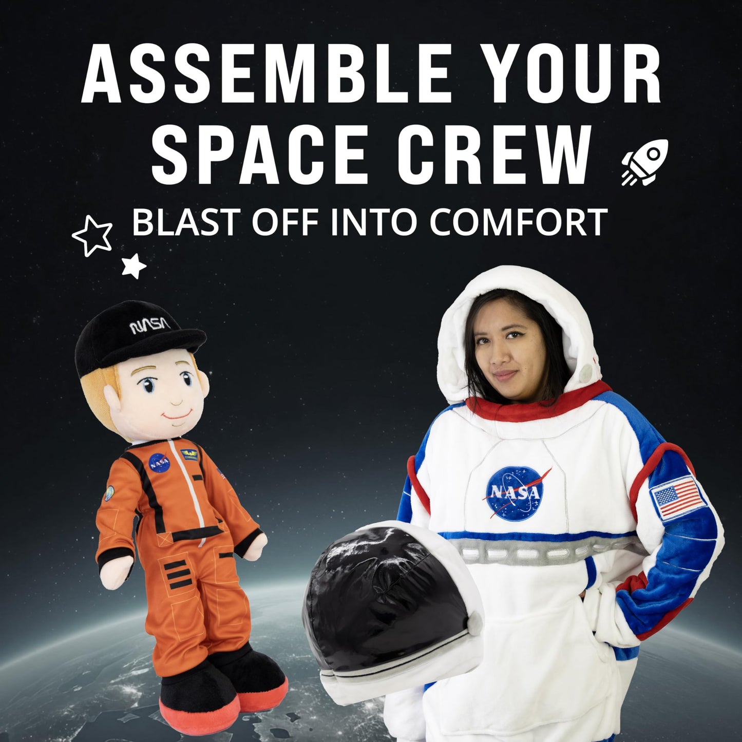 Playtime By Eimmie - 14” Howie Nasa Doll - Soft Baby Doll - Plush Rag Dolls For 2 Year Old Girls & Boys Toddler & Infants - Astronaut Plush Washable Doll - Space Themed Stuffed Toys - Baby Space Toys