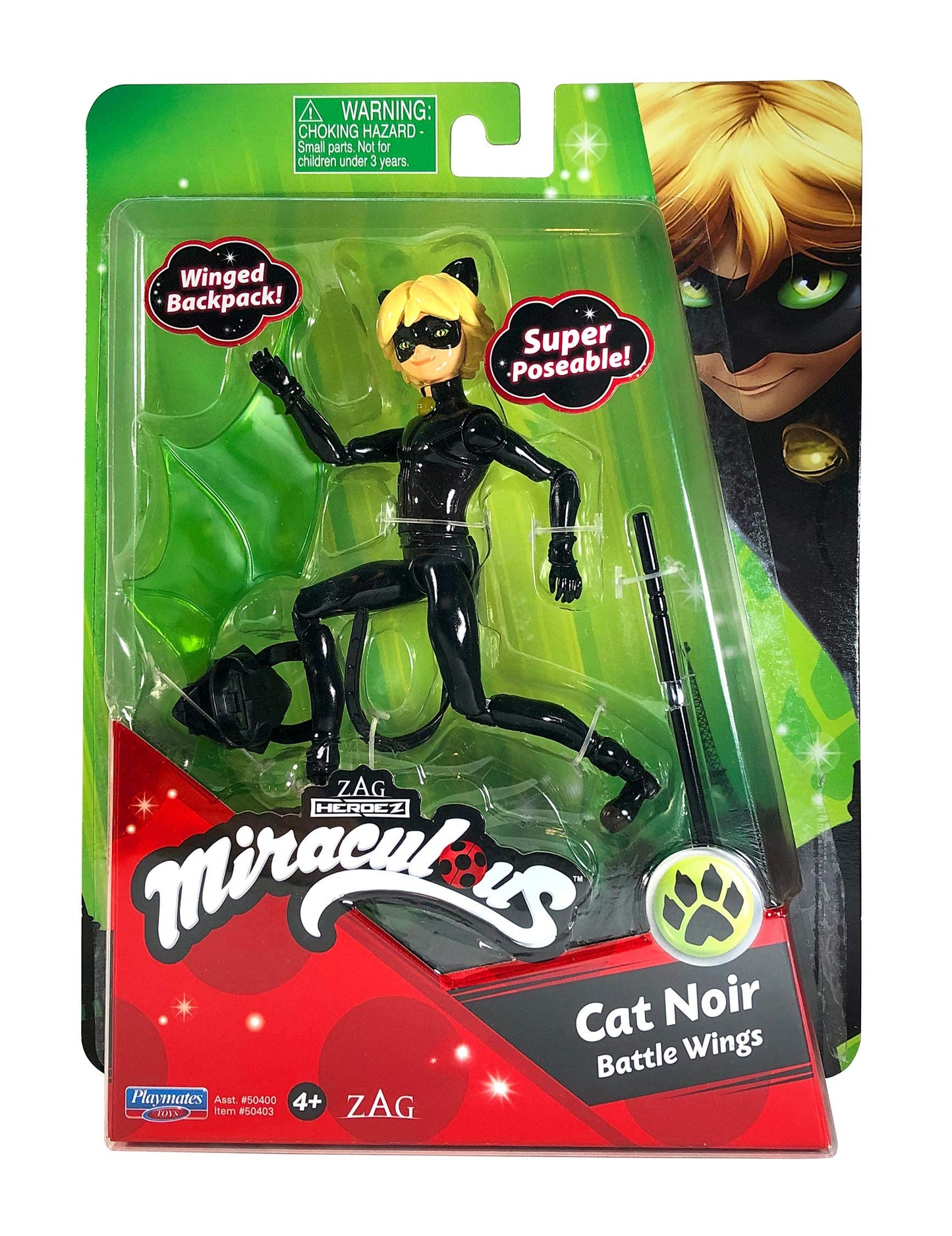 Bandai Miraculous: Tales Of Ladybug And Cat Noir Small Cat Noir Doll | 12Cm Miraculous Cat Noir Doll With Accessories | Adrien S