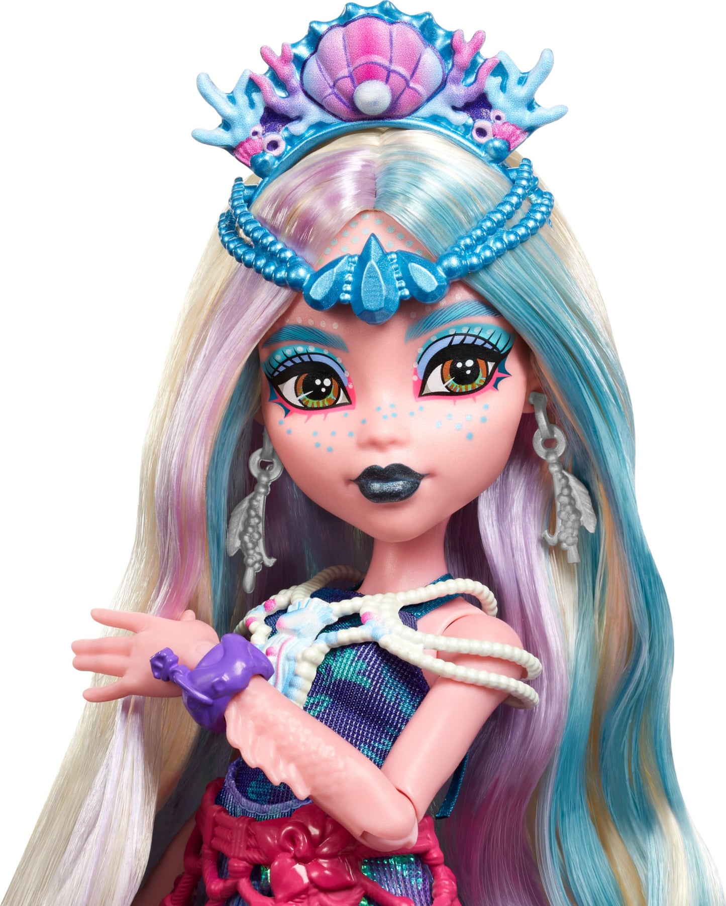Monster High Lagoona Blue Doll - Glam Outfit & Festival Accessories, Multicolor, Model HXH82