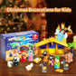 Hotfun Lighted Nativity Set For Kids, Christmas Story Nativity Playset Figures, 17 Pcs Childrens Nativity Set With Baby Jesus Ma