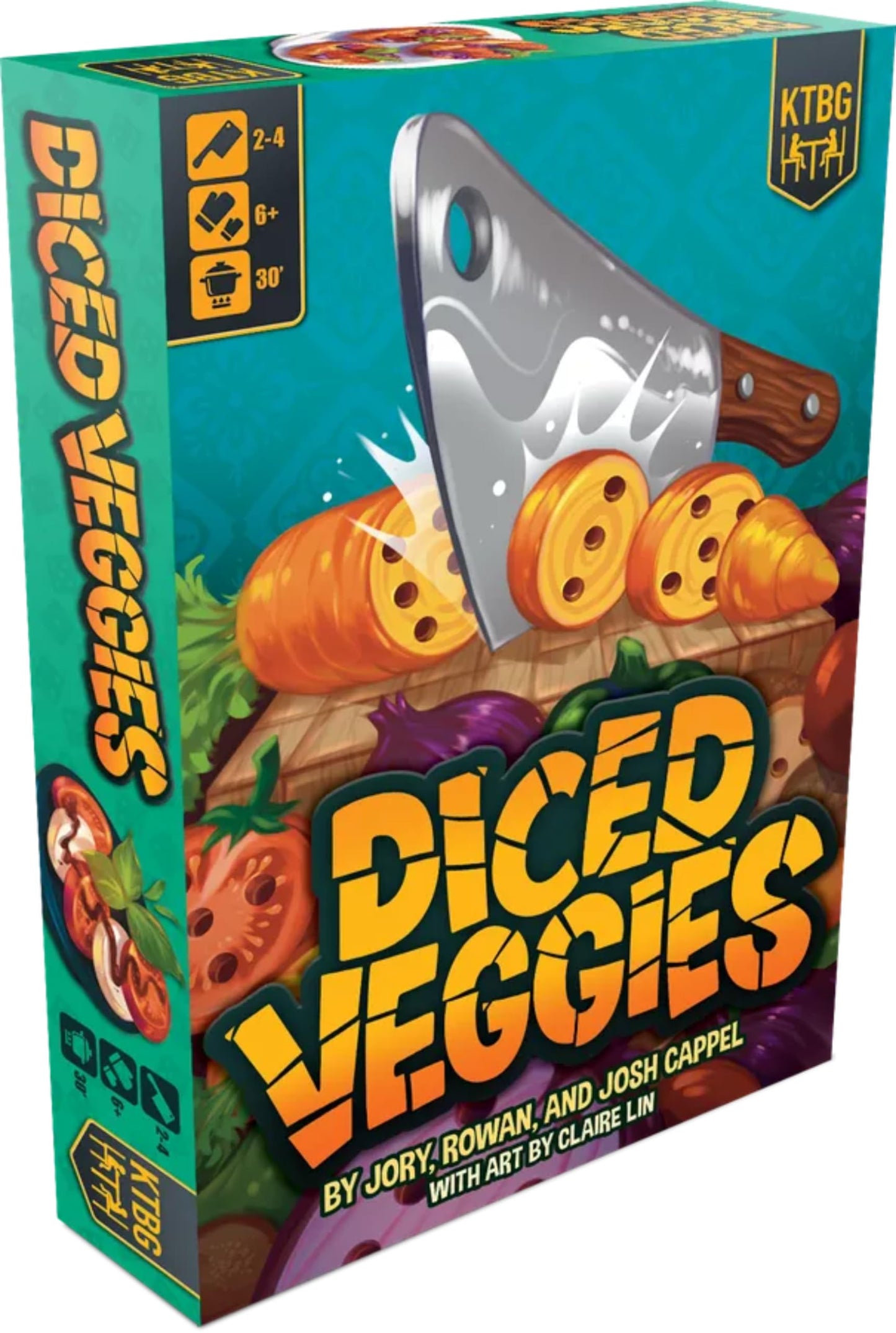 KTBG Diced Veggies Family Friendly Dice Slicing Game for Deliciously Healthy Fun  for 2-4 players and Ages 6 and Up